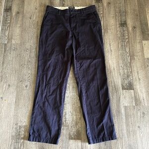 Chaps flat front navy chinos